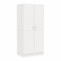 Armoire, avec rangement, coloris blanc, pour la chambre