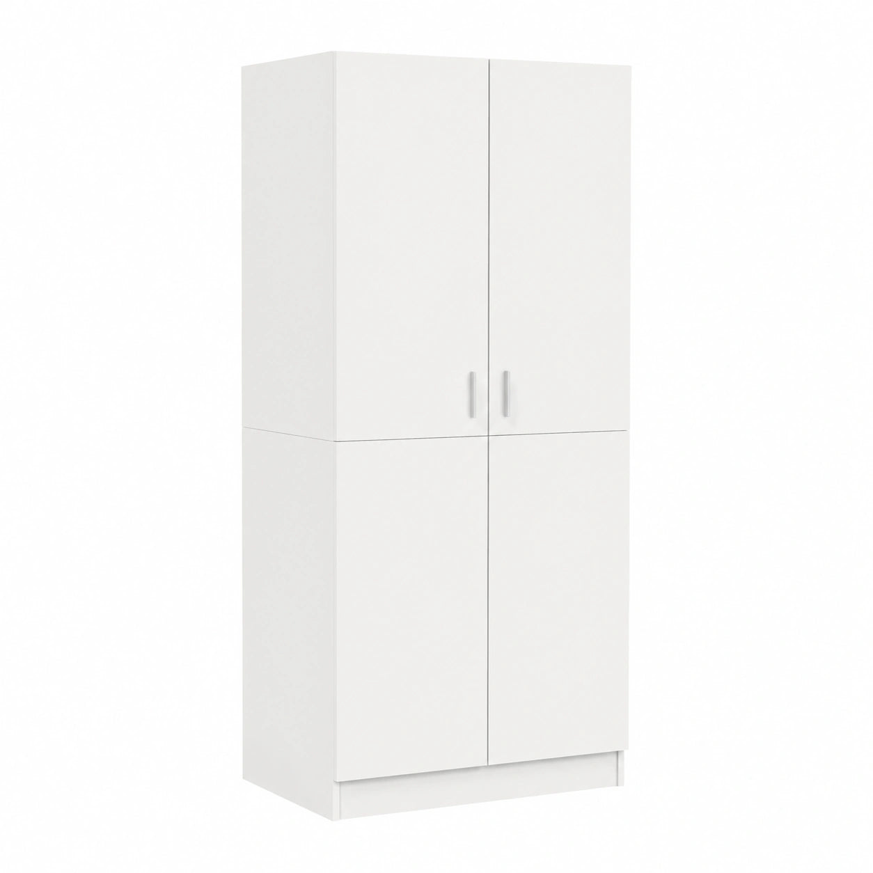 Armoire, avec rangement, coloris blanc, pour la chambre