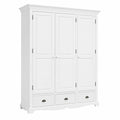Armoire, avec portes, coloris blanc, pour la chambre