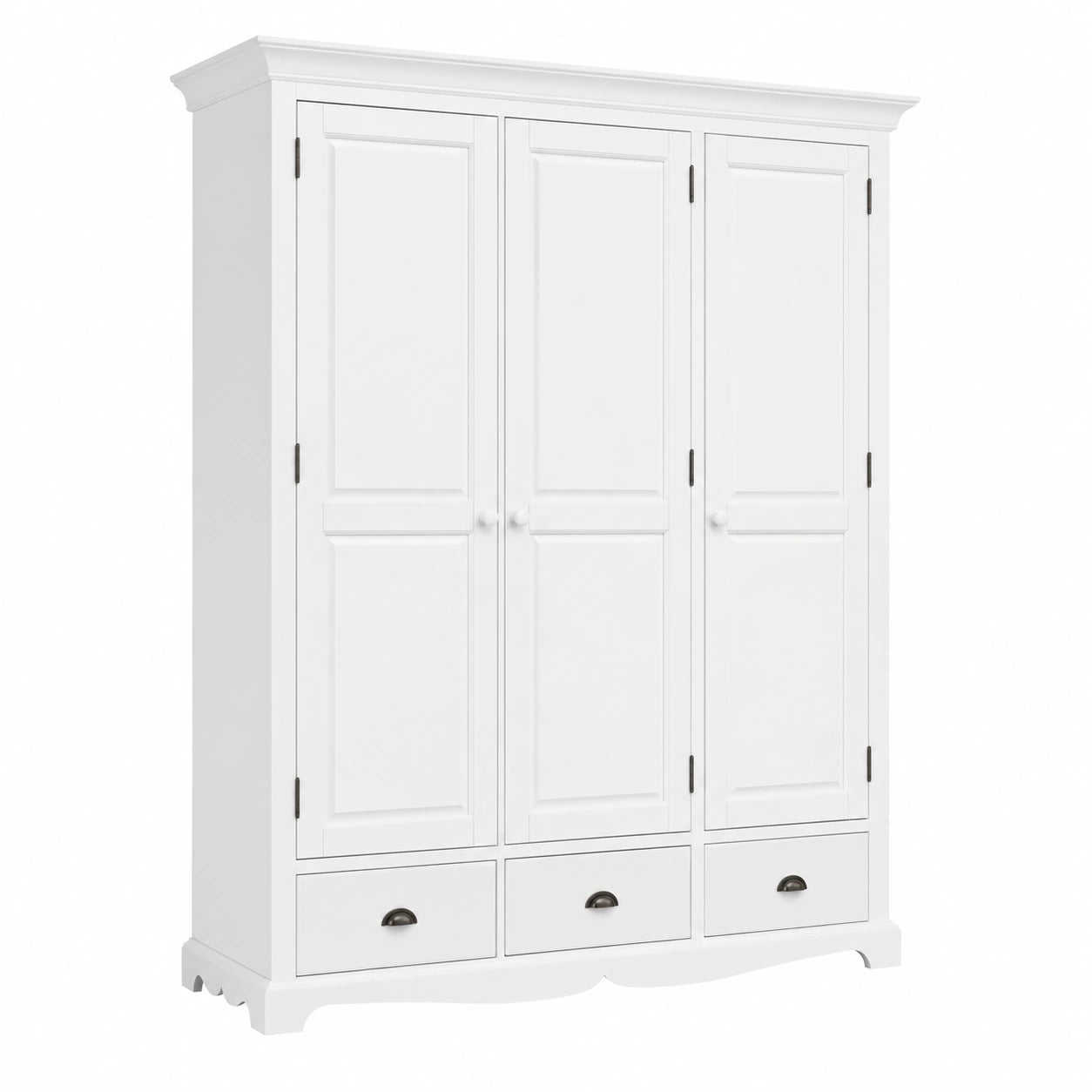 Armoire, avec portes, coloris blanc, pour la chambre