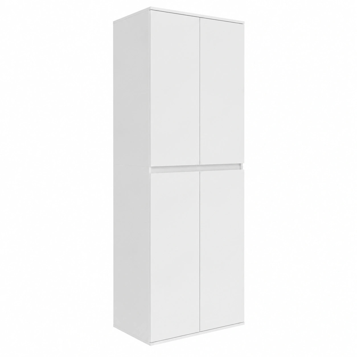 Armoire, avec rangement, avec portes, coloris blanc, 74 x 191,5 cm, pour la chambre