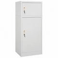 Armoire, en acier, 53 x 53 x 140 cm, coloris gris, pour la chambre