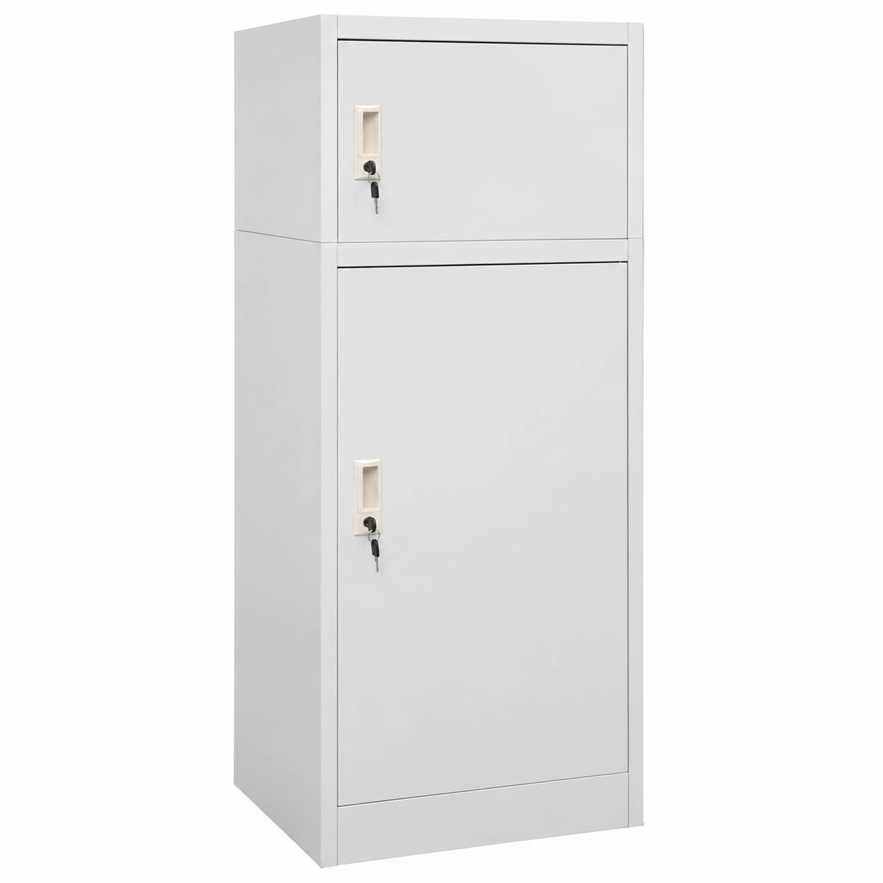 Armoire, en acier, 53 x 53 x 140 cm, coloris gris, pour la chambre