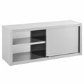 Armoire, en acier inoxydable, avec rangement, avec portes coulissantes, avec portes, 160 x 45 x 60 cm, pour la chambre