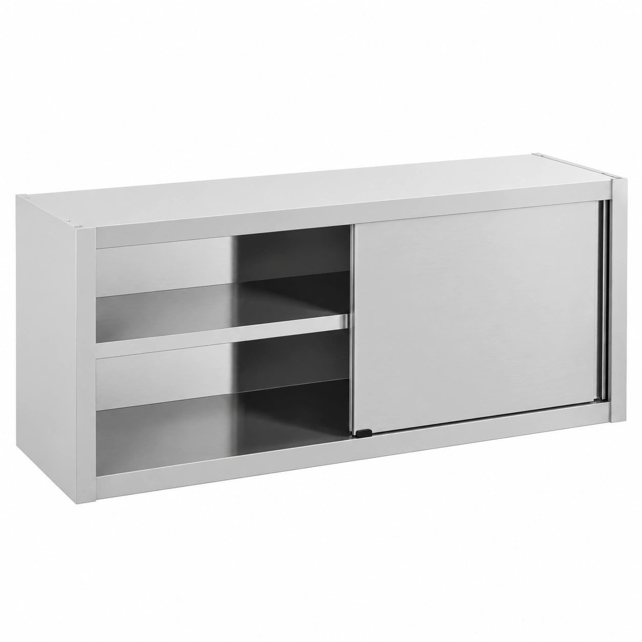 Armoire, en acier inoxydable, avec rangement, avec portes coulissantes, avec portes, 160 x 45 x 60 cm, pour la chambre