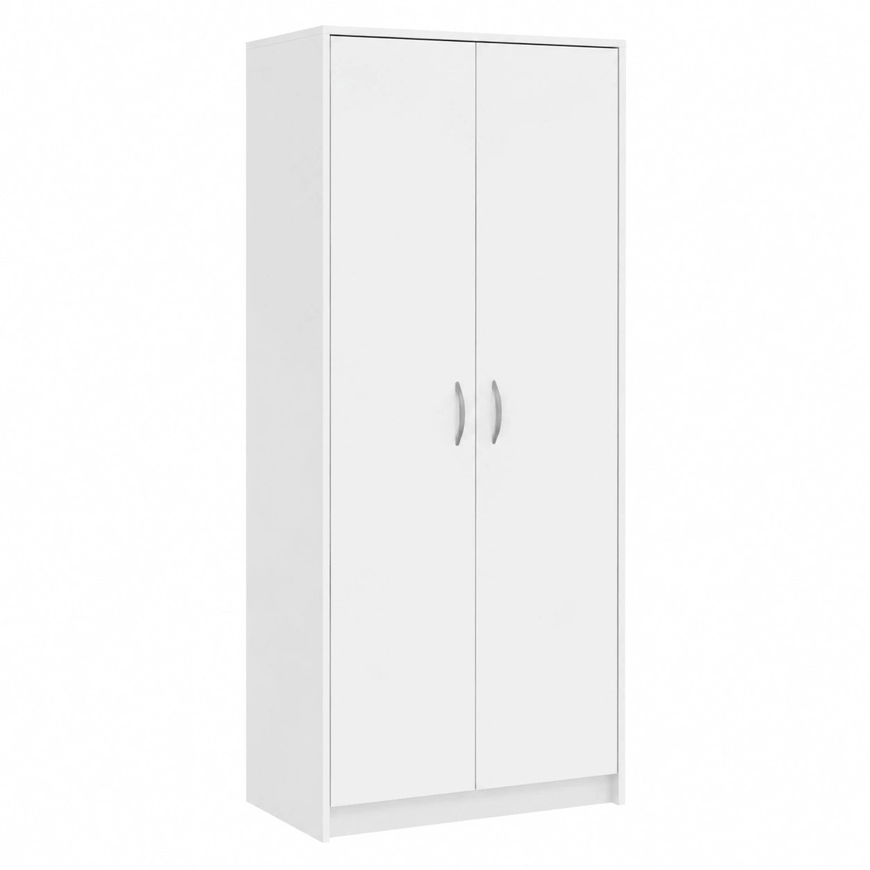 Armoire, avec rangement, avec portes, coloris blanc, 180 x 74 x 35 cm, pour la chambre