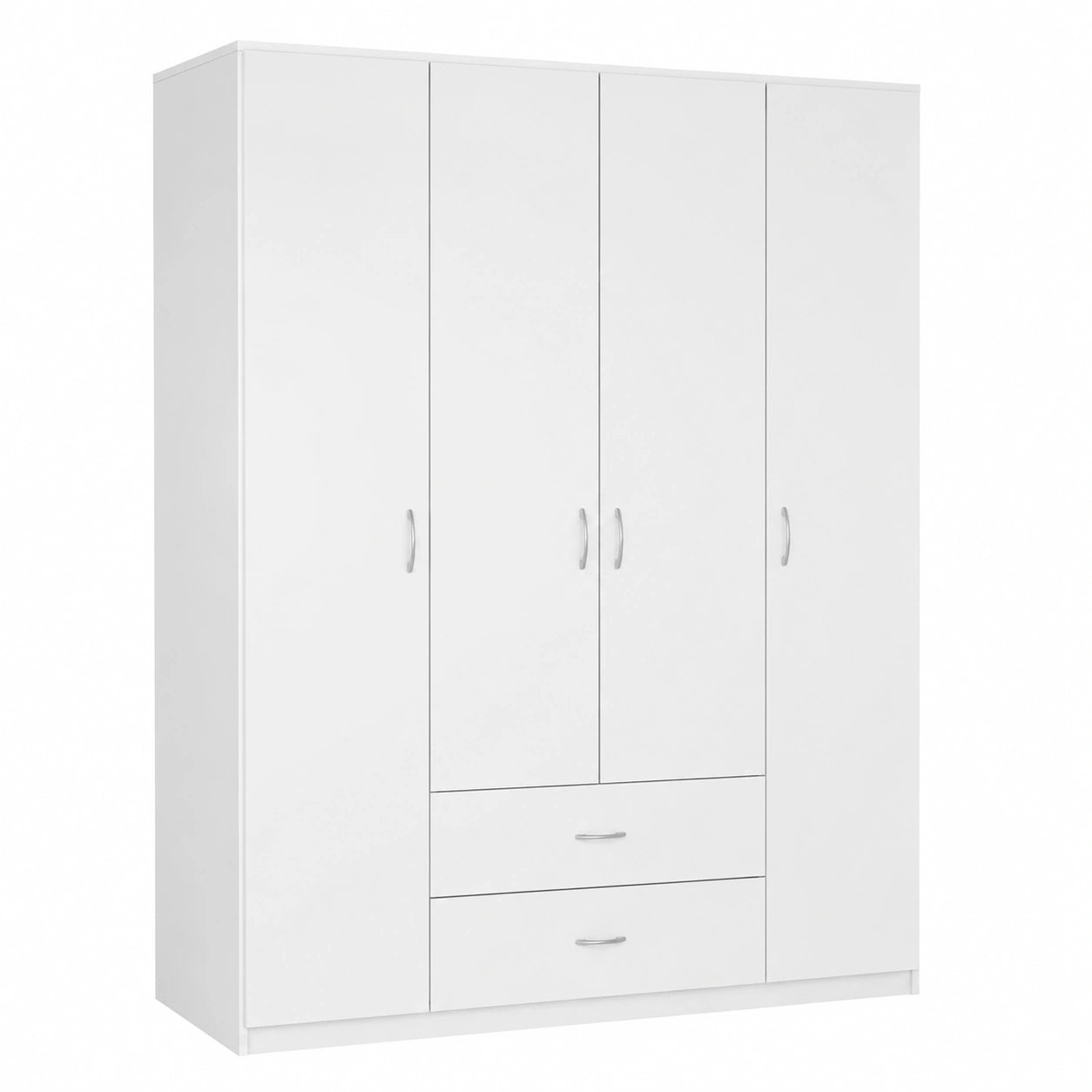 Armoire, avec portes, coloris blanc, 160 x 177 x 52 cm, pour la chambre