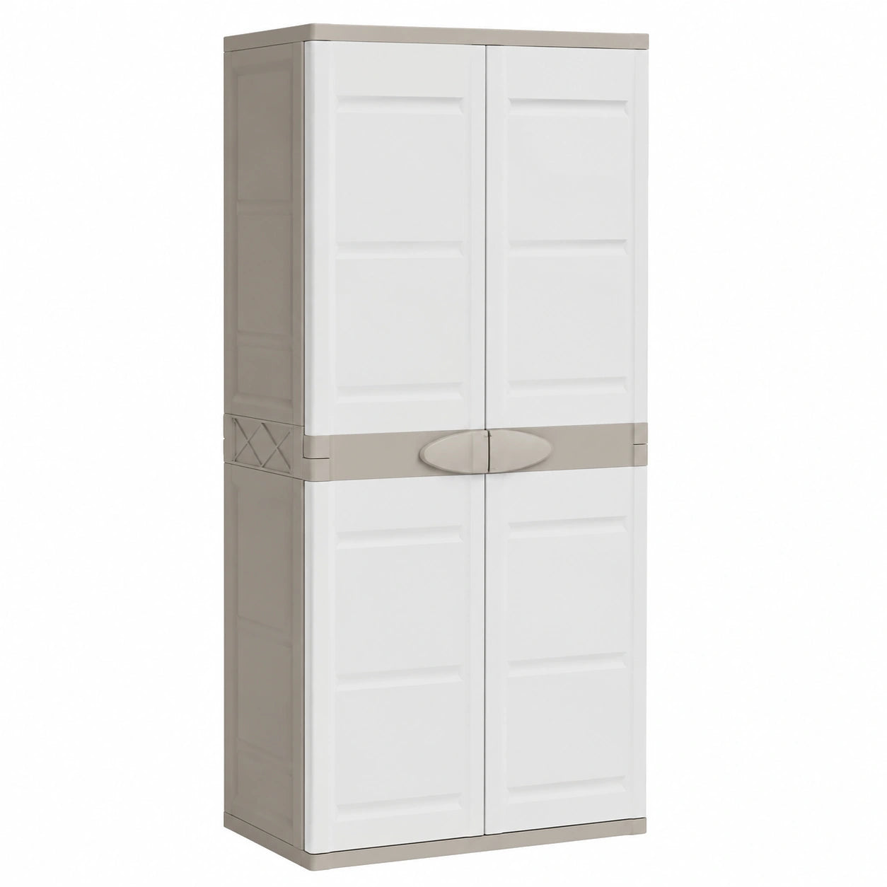 Armoire, avec portes, coloris beige, pour la chambre