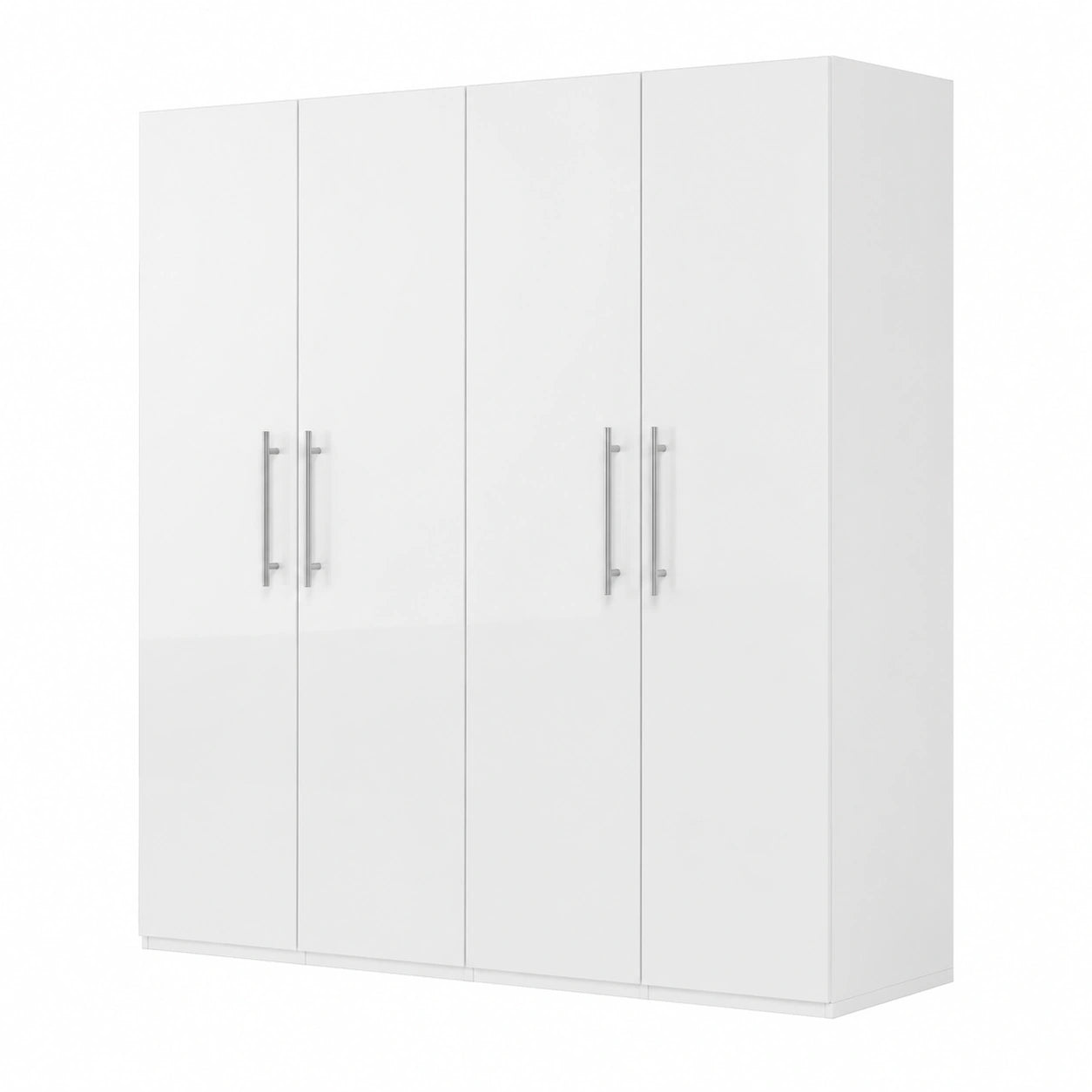 Armoire, avec portes, coloris blanc, pour la chambre