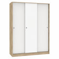 Armoire, avec portes coulissantes, avec portes, coloris blanc, pour la chambre