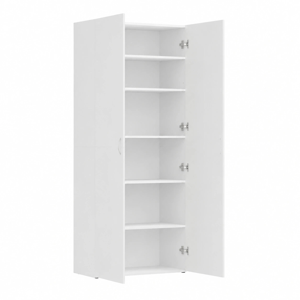 Armoire, avec étagères, coloris blanc, 80 x 35,5 x 180 cm, pour la chambre