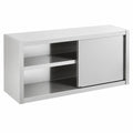 Armoire, avec rangement, avec portes coulissantes, avec portes, en acier inoxydable, 140 x 45 x 60 cm, pour la chambre