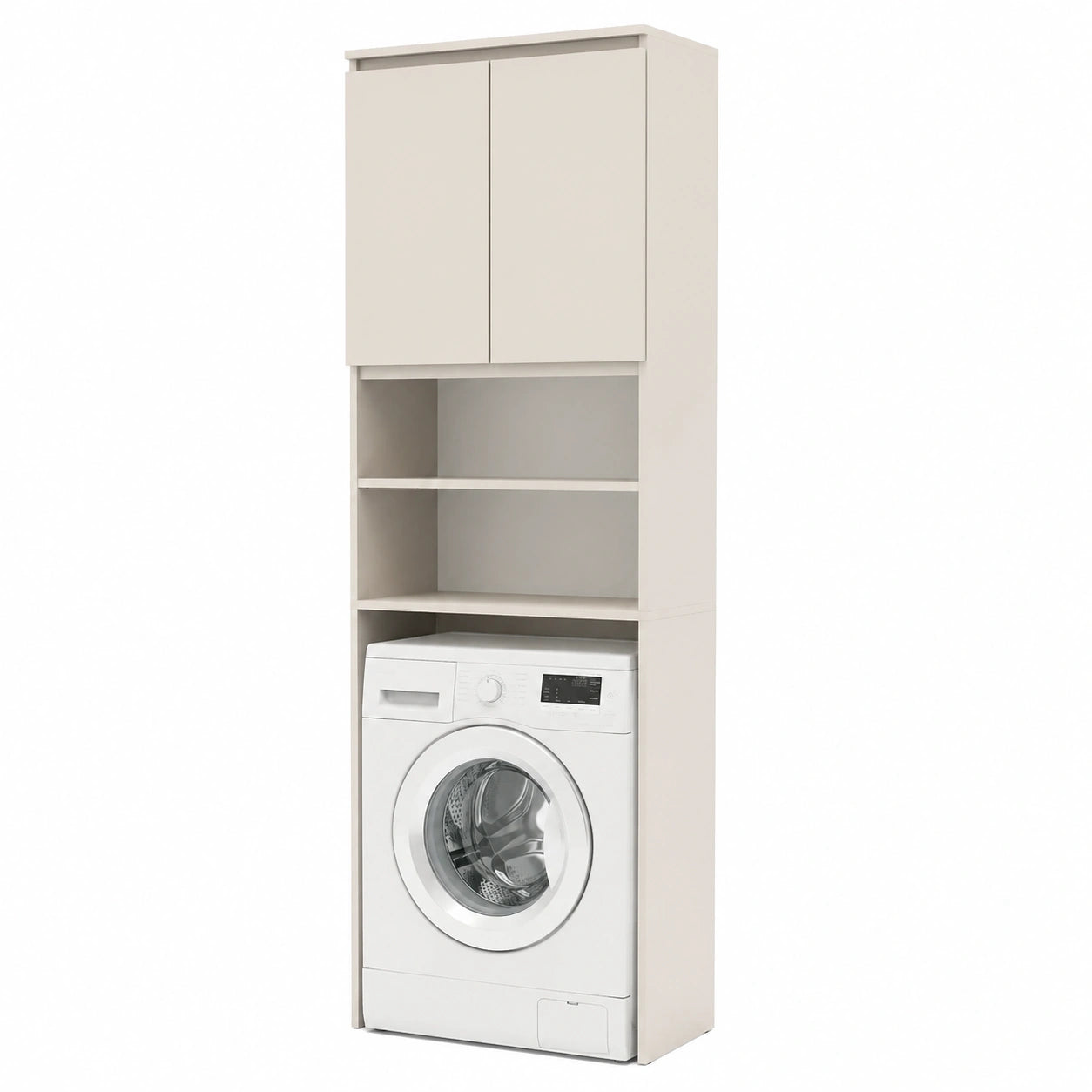 Armoire, avec rangement, avec portes, coloris blanc, 65,2 x 190 x 25 cm, pour la chambre