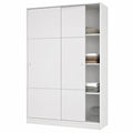 Armoire, avec portes coulissantes, avec portes, coloris blanc, pour la chambre