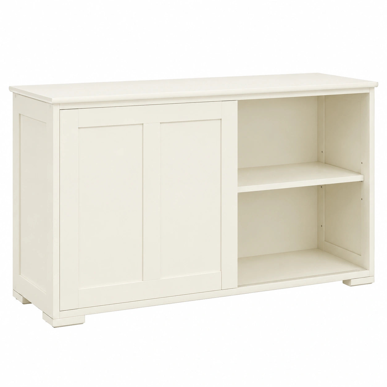 Armoire, réglable, avec rangement, avec portes coulissantes, coloris blanc, 107 x 33 x 63 cm, pour la chambre