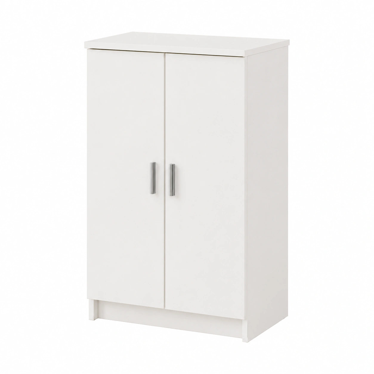 Armoire, avec étagères, avec portes, coloris blanc, 55 x 108 x 36 cm, pour la chambre