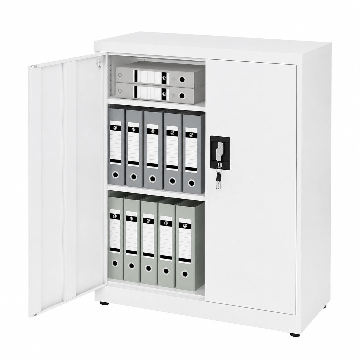 Armoire, réglable, avec rangement, avec étagères, en acier, 80 x 40 x 91,5 cm, coloris blanc, pour la chambre