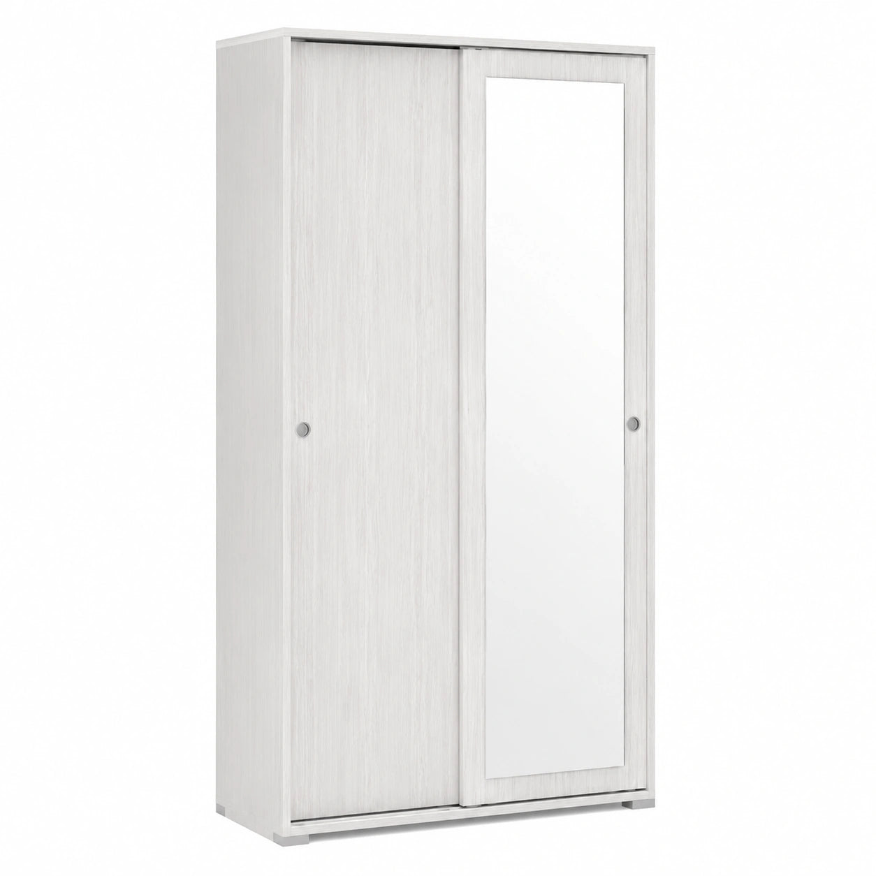 Armoire, avec portes coulissantes, avec portes, coloris blanc, pour la chambre