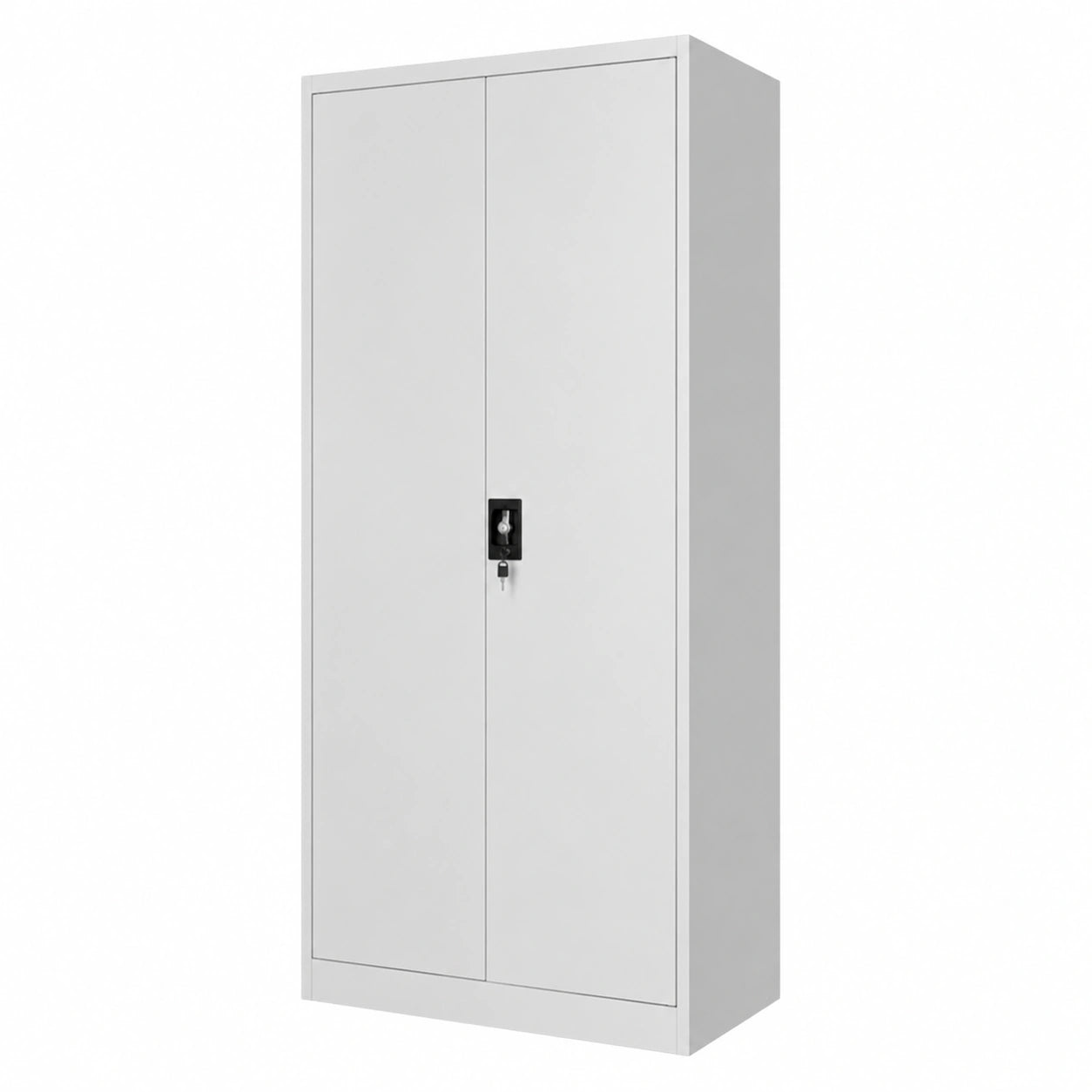 Armoire, avec rangement, avec portes, en acier, coloris gris, 180 x 80 x 40 cm, pour la chambre